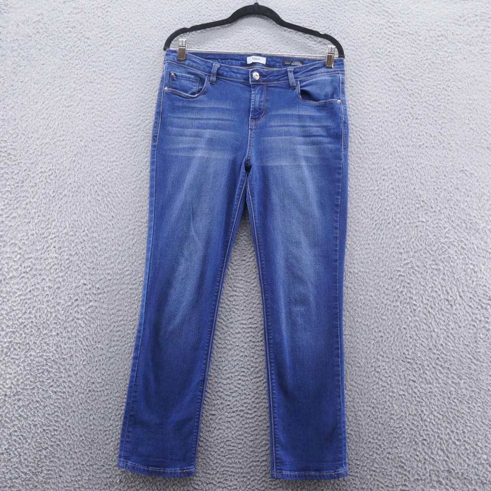 Kensie‎ Jeans Tomboy Straight Leg Medium Wash Blue Denim Jeans Womens Size 30